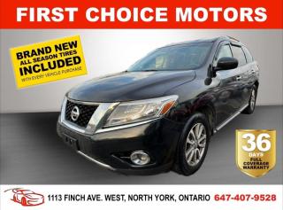 Welcome to First Choice Motors, the largest car dealership in Toronto of pre-owned cars, SUVs, and vans priced between $5000-$15,000. With an impressive inventory of over 300 vehicles in stock, we are dedicated to providing our customers with a vast selection of affordable and reliable options.<br><br>Were thrilled to offer a used 2015 Nissan Pathfinder SV, black color with 184,000km (STK#6852) This vehicle was $13990 NOW ON SALE FOR $11990. It is equipped with the following features:<br>- Automatic Transmission<br>- Heated seats<br>- All wheel drive<br>- Bluetooth<br>- Reverse camera<br>- 3rd row seating<br>- Alloy wheels<br>- Power windows<br>- Power locks<br>- Power mirrors<br>- Air Conditioning<br><br>At First Choice Motors, we believe in providing quality vehicles that our customers can depend on. All our vehicles come with a 36-day FULL COVERAGE warranty. We also offer additional warranty options up to 5 years for our customers who want extra peace of mind.<br><br>Furthermore, all our vehicles are sold fully certified with brand new brakes rotors and pads, a fresh oil change, and brand new set of all-season tires installed & balanced. You can be confident that this car is in excellent condition and ready to hit the road.<br><br>At First Choice Motors, we believe that everyone deserves a chance to own a reliable and affordable vehicle. Thats why we offer financing options with low interest rates starting at 7.9% O.A.C. Were proud to approve all customers, including those with bad credit, no credit, students, and even 9 socials. Our finance team is dedicated to finding the best financing option for you and making the car buying process as smooth and stress-free as possible.<br><br>Our dealership is open 7 days a week to provide you with the best customer service possible. We carry the largest selection of used vehicles for sale under $9990 in all of Ontario. We stock over 300 cars, mostly Hyundai, Chevrolet, Mazda, Honda, Volkswagen, Toyota, Ford, Dodge, Kia, Mitsubishi, Acura, Lexus, and more. With our ongoing sale, you can find your dream car at a price you can afford. Come visit us today and experience why we are the best choice for your next used car purchase!<br><br>All prices exclude a $10 OMVIC fee, license plates & registration and ONTARIO HST (13%)