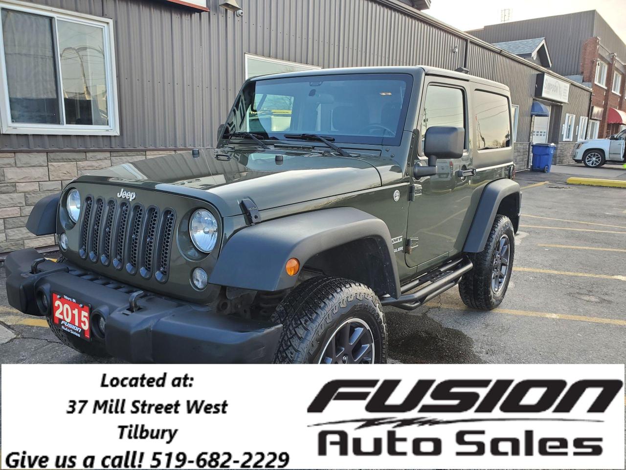 Used 2015 Jeep Wrangler 4WD Sport-NO HST TO A MAX OF $2000-LTD TIME ONLY for sale in Tilbury, ON