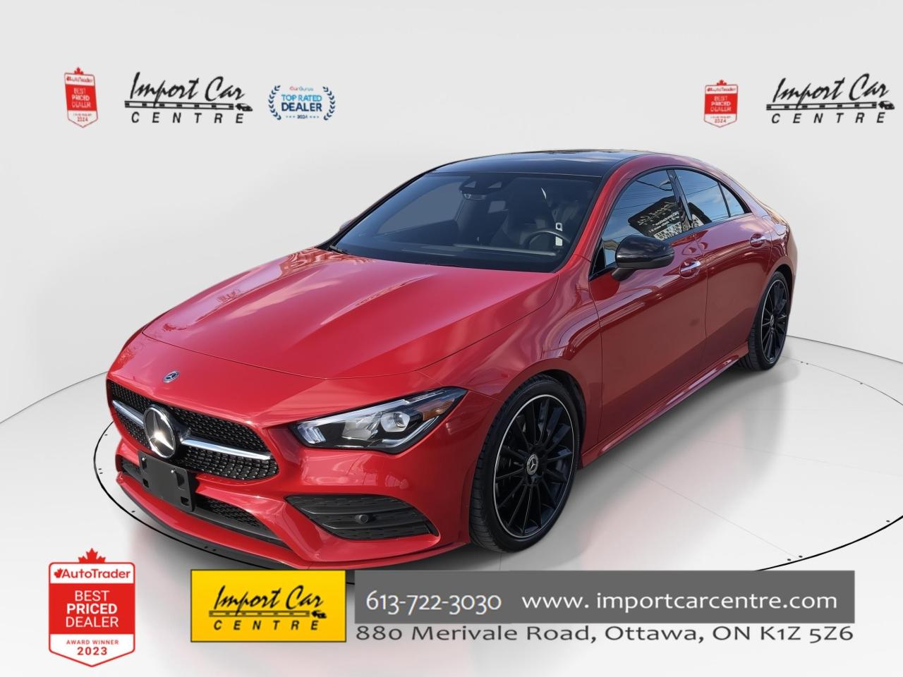 Used 2020 Mercedes-Benz CLA-Class LEATHER,PAN.ROOF,BURMESTER SOUND, AMG APPEARANCE P for sale in Ottawa, ON