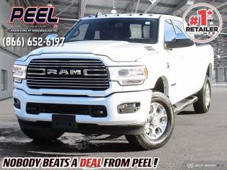 2020 RAM 2500 Laramie | Mega Cab | 6.7L Cummins Diesel | Sport Appearance Package | Level 2 Equipment Group | Heated & Ventilated Leather Seats | Heated Steering Wheel | Second Row Heated Seats | 360 Surround View Camera | Uconnect 8.4" Touchscreen | Apple CarPlay & Android Auto | 17 Speaker High Performance Audio | Bed Utility Group | Towing Technology Group | Class V Hitch Receiver | Trailer Brake Controller | Anti-spin Differential Rear Axle | Spray-in Bed Liner | Side Steps | Rear Power Sliding Window | Front & Rear Parking Sensors 

Clean Carfax
______________________________________________________

Engage & Explore with Peel Chrysler: Whether youre inquiring about our latest offers or seeking guidance, 1-866-652-6197 connects you directly. Dive deeper online or connect with our team to navigate your automotive journey seamlessly.

WE TAKE ALL TRADES & CREDIT. WE SHIP ANYWHERE IN CANADA! OUR TEAM IS READY TO SERVE YOU 7 DAYS! COME SEE WHY NOBODY BEATS A DEAL FROM PEEL! Your Source for ALL make and models used cars and trucks
______________________________________________________

*FREE CarFax (click the link above to check it out at no cost to you!)*

*FULLY CERTIFIED! (Have you seen some of these other dealers stating in their advertisements that certification is an additional fee? NOT HERE! Our certification is already included in our low sale prices to save you more!)

______________________________________________________

Peel Chrysler — A Trusted Destination: Based in Port Credit, Ontario, we proudly serve customers from all corners of Ontario and Canada including Toronto, Oakville, North York, Richmond Hill, Ajax, Hamilton, Niagara Falls, Brampton, Thornhill, Scarborough, Vaughan, London, Windsor, Cambridge, Kitchener, Waterloo, Brantford, Sarnia, Pickering, Huntsville, Milton, Woodbridge, Maple, Aurora, Newmarket, Orangeville, Georgetown, Stouffville, Markham, North Bay, Sudbury, Barrie, Sault Ste. Marie, Parry Sound, Bracebridge, Gravenhurst, Oshawa, Ajax, Kingston, Innisfil and surrounding areas. On our website www.peelchrysler.com, you will find a vast selection of new vehicles including the new and used Ram 1500, 2500 and 3500. Chrysler Grand Caravan, Chrysler Pacifica, Jeep Cherokee, Wrangler and more. All vehicles are priced to sell. We deliver throughout Canada. website or call us 1-866-652-6197. 

Your Journey, Our Commitment: Beyond the transaction, Peel Chrysler prioritizes your satisfaction. While many of our pre-owned vehicles come equipped with two keys, variations might occur based on trade-ins. Regardless, our commitment to quality and service remains steadfast. Experience unmatched convenience with our nationwide delivery options. All advertised prices are for cash sale only. Optional Finance and Lease terms are available. A Loan Processing Fee of $499 may apply to facilitate selected Finance or Lease options. If opting to trade an encumbered vehicle towards a purchase and require Peel Chrysler to facilitate a lien payout on your behalf, a Lien Payout Fee of $299 may apply. Contact us for details. Peel Chrysler Pre-Owned Vehicles come standard with only one key.