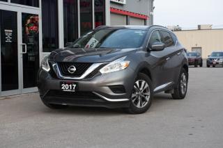 <p>Outstanding capability and style abound, our 2017 Nissan Murano S turns on the charm in Gun Metallic! Powered by a reliable 3.5 Litre V6 that produces 260hp while perfectly paired with a seamless CVT. This sure-footed Front Wheel Drive SUV can go practically anywhere, no matter what the condition and rewards you with approximately 8.7L/100km on the highway! A true stand out, the exterior of our Murano S is simply beautiful with aluminum alloy wheels, LED daytime running lights, and LED taillights. Climb inside our S and prepare to be amazed by the spacious and luxurious cabin that has been well-designed to meet your needs with rear privacy glass, a 60/40 split-folding rear seat, dual-zone automatic climate control, the advanced drive-assist display screen, and pushbutton ignition. We'll have you safely connected thanks to Nissan Connect with mobile apps, a prominent touch screen, and an AM/FM/CD/MP3 audio system that pumps through six speakers. Step into this Murano and you'll see it's up for any task with terrific performance and functionality that will enhance your daily routine. Nissan also received excellent safety scores and is well-equipped with a backup camera, an advanced airbag system, ABS, traction/stability control, and other features to provide you and yours with safety and security. Start loving your daily drive! Save this Page and Call for Availability. We Know You Will Enjoy Your Test Drive Towards Ownership! Errors and omissions excepted Good Credit, Bad Credit, No Credit - All credit applications are 100% processed! Let us help you get your credit started or rebuilt with our experienced team of professionals. Good credit? Let us source the best rates and loan that suits you. Same day approval! No waiting! Experience the difference at Chatham's award winning Pre-Owned dealership 3 years running! All vehicles are sold certified and e-tested, unless otherwise stated. Helping people get behind the wheel since 1999! If we don't have the vehicle you are looking for, let us find it! All cars serviced through our onsite facility. Servicing all makes and models. We are proud to serve southwestern Ontario with quality vehicles for over 16 years! Can't make it in? No problem! Take advantage of our NO FEE delivery service! Chatham-Kent, Sarnia, London, Windsor, Essex, Leamington, Belle River, LaSalle, Tecumseh, Kitchener, Cambridge, waterloo, Hamilton, Oakville, Toronto and the GTA.</p>