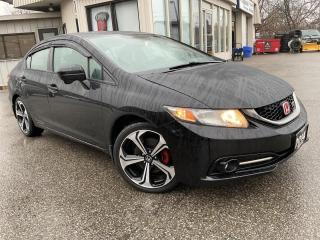 <div><span>Vehicle Highlights:</span><br><span>- Accident free</span><span><br></span><span>- Low mileage<br><br></span></div><br /><div><span>Very rare and desirable Honda Civic SI sedan has arrived at Fitzgerald Motors with only 97,000km! This peppy Civic is in excellent condition in and out and dries very well! Must be seen and driven to be appreciated!</span><br><br></div><br /><div><span>Equipped with the powerful and fuel efficient 2.4L  4 cylinder engine, 6-speed manual transmission, navigation, back-up camera, blind-spot camera, cloth interior, heated seats, spoiler, alloys, sunroof, power windows, power locks, power mirrors, Bluetooth, AM/FM/AUX, CD player, cruise control, smart-key, push start, key-less entry, alarm, and more!</span><br><br></div><br /><div><span>Certified!</span><br><span>Carfax Available</span><br><span>Extended Warranty Available!</span><br><span>Financing available for as low as 9.99% O.A.C!</span><br><span>$21,999 PLUS HST & LIC<br><br></span></div><br /><div><span>Please call us at 519-579-4995 for any questions you have or drop by FITZGERALD MOTORS located at 380 Courtland Ave East. Kitchener, ON for a test drive! Visit us online at </span><a href=http://www.fitzgeraldmotors.com/ target=_blank><span>www.fitzgeraldmotors.com</span></a></div><br /><div><a href=http://www.fitzgeraldmotors.com/ target=_blank><span><br></span></a><span>* Even though we take reasonable precautions to ensure that the information provided is accurate and up to date, we are not responsible for any errors or omissions. Please verify all information directly with Fitzgerald Motors to ensure its exactitude.</span></div>