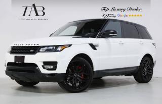 This Beautiful 2017 Land Rover Range Rover Sport Supercharged is a Canadian vehicle that is known for its performance, upscale features, and off-road capabilities. It is powered by a potent 5.0-liter supercharged V8 engine, producing around 510 horsepower.

Key Features Includes:

- Navigation
- Bluetooth
- Heads up Display
- Backup Camera
- Parking Sensors
- Panoramic Sunroof
- Apple Carplay
- Android Auto
- Sirius XM Radio
- Front and Rear Heated Seats
- Front Ventilated Seats
- Heated Steering Wheel
- Cruise Control
- Blind Spot Monitoring
- Lane Keep Assist
- Terrain Response System
- Dynamic Stability Control
- Red Brake Calipers
- 22" Alloy Wheels

NOW OFFERING 3 MONTH DEFERRED FINANCING PAYMENTS ON APPROVED CREDIT. 

Looking for a top-rated pre-owned luxury car dealership in the GTA? Look no further than Toronto Auto Brokers (TAB)! Were proud to have won multiple awards, including the 2023 GTA Top Choice Luxury Pre Owned Dealership Award, 2023 CarGurus Top Rated Dealer, 2024 CBRB Dealer Award, the Canadian Choice Award 2024, the 2023 Three Best Rated Dealer Award, and many more!

With 30 years of experience serving the Greater Toronto Area, TAB is a respected and trusted name in the pre-owned luxury car industry. Our 30,000 sq.Ft indoor showroom is home to a wide range of luxury vehicles from top brands like BMW, Mercedes-Benz, Audi, Porsche, Land Rover, Jaguar, Aston Martin, Bentley, Maserati, and more. And we dont just serve the GTA, were proud to offer our services to all cities in Canada, including Vancouver, Montreal, Calgary, Edmonton, Winnipeg, Saskatchewan, Halifax, and more.

At TAB, were committed to providing a no-pressure environment and honest work ethics. As a family-owned and operated business, we treat every customer like family and ensure that every interaction is a positive one. Come experience the TAB Lifestyle at its truest form, luxury car buying has never been more enjoyable and exciting!

We offer a variety of services to make your purchase experience as easy and stress-free as possible. From competitive and simple financing and leasing options to extended warranties, aftermarket services, and full history reports on every vehicle, we have everything you need to make an informed decision. We welcome every trade, even if youre just looking to sell your car without buying, and when it comes to financing or leasing, we offer same day approvals, with access to over 50 lenders, including all of the banks in Canada. Feel free to check out your own Equifax credit score without affecting your credit score, simply click on the Equifax tab above and see if you qualify.

So if youre looking for a luxury pre-owned car dealership in Toronto, look no further than TAB! We proudly serve the GTA, including Toronto, Etobicoke, Woodbridge, North York, York Region, Vaughan, Thornhill, Richmond Hill, Mississauga, Scarborough, Markham, Oshawa, Peteborough, Hamilton, Newmarket, Orangeville, Aurora, Brantford, Barrie, Kitchener, Niagara Falls, Oakville, Cambridge, Kitchener, Waterloo, Guelph, London, Windsor, Orillia, Pickering, Ajax, Whitby, Durham, Cobourg, Belleville, Kingston, Ottawa, Montreal, Vancouver, Winnipeg, Calgary, Edmonton, Regina, Halifax, and more.

Call us today or visit our website to learn more about our inventory and services. And remember, all prices exclude applicable taxes and licensing, and vehicles can be certified at an additional cost of $699.