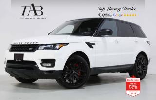 This Beautiful 2017 Land Rover Range Rover Sport Supercharged is a Canadian vehicle that is known for its performance, upscale features, and off-road capabilities. It is powered by a potent 5.0-liter supercharged V8 engine, producing around 510 horsepower.

Key Features Includes:

- Navigation
- Bluetooth
- Heads up Display
- Backup Camera
- Parking Sensors
- Panoramic Sunroof
- Apple Carplay
- Android Auto
- Sirius XM Radio
- Front and Rear Heated Seats
- Front Ventilated Seats
- Heated Steering Wheel
- Cruise Control
- Blind Spot Monitoring
- Lane Keep Assist
- Terrain Response System
- Dynamic Stability Control
- Red Brake Calipers
- 22" Alloy Wheels

NOW OFFERING 3 MONTH DEFERRED FINANCING PAYMENTS ON APPROVED CREDIT. 

Looking for a top-rated pre-owned luxury car dealership in the GTA? Look no further than Toronto Auto Brokers (TAB)! Were proud to have won multiple awards, including the 2023 GTA Top Choice Luxury Pre Owned Dealership Award, 2023 CarGurus Top Rated Dealer, 2024 CBRB Dealer Award, the Canadian Choice Award 2024, the 2023 Three Best Rated Dealer Award, and many more!

With 30 years of experience serving the Greater Toronto Area, TAB is a respected and trusted name in the pre-owned luxury car industry. Our 30,000 sq.Ft indoor showroom is home to a wide range of luxury vehicles from top brands like BMW, Mercedes-Benz, Audi, Porsche, Land Rover, Jaguar, Aston Martin, Bentley, Maserati, and more. And we dont just serve the GTA, were proud to offer our services to all cities in Canada, including Vancouver, Montreal, Calgary, Edmonton, Winnipeg, Saskatchewan, Halifax, and more.

At TAB, were committed to providing a no-pressure environment and honest work ethics. As a family-owned and operated business, we treat every customer like family and ensure that every interaction is a positive one. Come experience the TAB Lifestyle at its truest form, luxury car buying has never been more enjoyable and exciting!

We offer a variety of services to make your purchase experience as easy and stress-free as possible. From competitive and simple financing and leasing options to extended warranties, aftermarket services, and full history reports on every vehicle, we have everything you need to make an informed decision. We welcome every trade, even if youre just looking to sell your car without buying, and when it comes to financing or leasing, we offer same day approvals, with access to over 50 lenders, including all of the banks in Canada. Feel free to check out your own Equifax credit score without affecting your credit score, simply click on the Equifax tab above and see if you qualify.

So if youre looking for a luxury pre-owned car dealership in Toronto, look no further than TAB! We proudly serve the GTA, including Toronto, Etobicoke, Woodbridge, North York, York Region, Vaughan, Thornhill, Richmond Hill, Mississauga, Scarborough, Markham, Oshawa, Peteborough, Hamilton, Newmarket, Orangeville, Aurora, Brantford, Barrie, Kitchener, Niagara Falls, Oakville, Cambridge, Kitchener, Waterloo, Guelph, London, Windsor, Orillia, Pickering, Ajax, Whitby, Durham, Cobourg, Belleville, Kingston, Ottawa, Montreal, Vancouver, Winnipeg, Calgary, Edmonton, Regina, Halifax, and more.

Call us today or visit our website to learn more about our inventory and services. And remember, all prices exclude applicable taxes and licensing, and vehicles can be certified at an additional cost of $799.