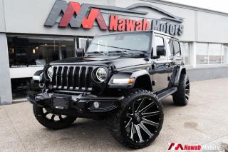 <p>The 2022 Jeep Wrangler unlimited blends iconic style with rugged capability. With its distinctive design, advanced off-road features, and comfortable interior, its ready to conquer both urban streets and untamed trails. Experience a blend of adventure and refinement in this modern interpretation of a classic legend.</p>
<p>Some Features :</p>
<p>- Fuel alloys</p>
<p>- Leather interior</p>
<p>- Heated seats</p>
<p>- Heated steering wheel</p>
<p>- Uconnect infotainment system</p>
<p>- Removable roof</p>
<p>- LED headlights/taillights</p>
<p>- Apple carplay</p>
<p>- Android auto</p>
<p>- Cruise control</p>
<p>- Keyless ignition/entry</p>
<p>AND MUCH MORE!!</p><br><p>OPEN 7 DAYS A WEEK. FOR MORE DETAILS PLEASE CONTACT OUR SALES DEPARTMENT</p>
<p>905-874-9494 / 1 833-503-0010 AND BOOK AN APPOINTMENT FOR VIEWING AND TEST DRIVE!!!</p>
<p>BUY WITH CONFIDENCE. ALL VEHICLES COME WITH HISTORY REPORTS. WARRANTIES AVAILABLE. TRADES WELCOME!!!</p>