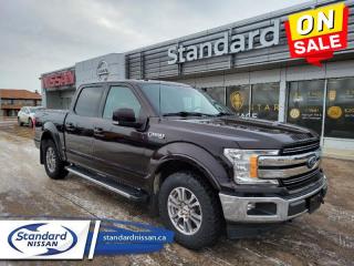 <b>Leather Seats,  Cooled Seats,  Bluetooth,  Rear View Camera,  Remote Start!</b><br> <br>  Compare at $34435 - Our Price is just $32536! <br> <br>   The Ford F-150 is for those who think a day off is just an opportunity to get more done. This  2018 Ford F-150 is for sale today in Swift Current. <br> <br>The perfect truck for work or play, this versatile Ford F-150 gives you the power you need, the features you want, and the style you crave! With high-strength, military-grade aluminum construction, this F-150 cuts the weight without sacrificing toughness. The interior design is first class, with simple to read text, easy to push buttons and plenty of outward visibility.This  Crew Cab 4X4 pickup  has 182,119 kms. Its  ruby red metallic tinted clearcoat in colour  . It has a 10 speed automatic transmission and is powered by a  325HP 2.7L V6 Cylinder Engine.  <br> <br> Our F-150s trim level is Lariat. The Lariat trim adds some extra luxury and style to this hard-working F-150. It comes with leather seats which are heated and cooled in front, a SYNC 3 infotainment system with Bluetooth and SiriusXM, a rearview camera with rear parking sensors, dual-zone automatic climate control, remote engine start, chrome exterior trim, aluminum wheels, fog lights, and more. This vehicle has been upgraded with the following features: Leather Seats,  Cooled Seats,  Bluetooth,  Rear View Camera,  Remote Start,  Heated Seats,  Aluminum Wheels. <br> To view the original window sticker for this vehicle view this <a href=http://www.windowsticker.forddirect.com/windowsticker.pdf?vin=1FTEW1EPXJKE53743 target=_blank>http://www.windowsticker.forddirect.com/windowsticker.pdf?vin=1FTEW1EPXJKE53743</a>. <br/><br> <br>To apply right now for financing use this link : <a href=https://www.standardnissan.ca/finance/apply-for-financing/ target=_blank>https://www.standardnissan.ca/finance/apply-for-financing/</a><br><br> <br/><br>Why buy from Standard Nissan in Swift Current, SK? Our dealership is owned & operated by a local family that has been serving the automotive needs of local clients for over 110 years! We rely on a reputation of fair deals with good service and top products. With your support, we are able to give back to the community. <br><br>Every retail vehicle new or used purchased from us receives our 5-star package:<br><ul><li>*Platinum Tire & Rim Road Hazzard Coverage</li><li>**Platinum Security Theft Prevention & Insurance</li><li>***Key Fob & Remote Replacement</li><li>****$20 Oil Change Discount For As Long As You Own Your Car</li><li>*****Nitrogen Filled Tires</li></ul><br>Buyers from all over have also discovered our customer service and deals as we deliver all over the prairies & beyond!#BetterTogether<br> Come by and check out our fleet of 40+ used cars and trucks and 40+ new cars and trucks for sale in Swift Current.  o~o