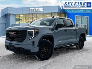 <b>Apple CarPlay,  Android Auto,  Cruise Control,  Rear View Camera,  Touch Screen!</b><br> <br> <br> <br>  With a bold profile and distinctive stance, this 2024 Sierra turns heads and makes a statement on the jobsite, out in town or wherever life leads you. <br> <br>This 2024 GMC Sierra 1500 stands out in the midsize pickup truck segment, with bold proportions that create a commanding stance on and off road. Next level comfort and technology is paired with its outstanding performance and capability. Inside, the Sierra 1500 supports you through rough terrain with expertly designed seats and robust suspension. This amazing 2024 Sierra 1500 is ready for whatever.<br> <br> This thunderstorm grey metallic Crew Cab 4X4 pickup   has an automatic transmission and is powered by a  355HP 5.3L 8 Cylinder Engine.<br> <br> Our Sierra 1500s trim level is Pro. This GMC Sierra 1500 Pro comes with some excellent features such as a 7 inch touchscreen display with Apple CarPlay and Android Auto, wireless streaming audio, cruise control and easy to clean rubber floors. Additionally, this pickup truck also comes with a locking tailgate, a rear vision camera, StabiliTrak, air conditioning and teen driver technology. This vehicle has been upgraded with the following features: Apple Carplay,  Android Auto,  Cruise Control,  Rear View Camera,  Touch Screen,  Streaming Audio,  Teen Driver. <br><br> <br>To apply right now for financing use this link : <a href=https://www.selkirkchevrolet.com/pre-qualify-for-financing/ target=_blank>https://www.selkirkchevrolet.com/pre-qualify-for-financing/</a><br><br> <br/> Weve discounted this vehicle $2744.    Incentives expire 2024-04-30.  See dealer for details. <br> <br>Selkirk Chevrolet Buick GMC Ltd carries an impressive selection of new and pre-owned cars, crossovers and SUVs. No matter what vehicle you might have in mind, weve got the perfect fit for you. If youre looking to lease your next vehicle or finance it, we have competitive specials for you. We also have an extensive collection of quality pre-owned and certified vehicles at affordable prices. Winnipeg GMC, Chevrolet and Buick shoppers can visit us in Selkirk for all their automotive needs today! We are located at 1010 MANITOBA AVE SELKIRK, MB R1A 3T7 or via phone at 204-482-1010.<br> Come by and check out our fleet of 80+ used cars and trucks and 210+ new cars and trucks for sale in Selkirk.  o~o