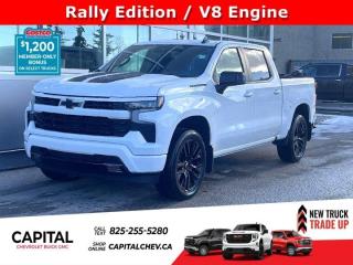 This Chevrolet Silverado 1500 boasts a Gas V8 5.3L/325 engine powering this Automatic transmission. ENGINE, 5.3L ECOTEC3 V8 (355 hp [265 kW] @ 5600 rpm, 383 lb-ft of torque [518 Nm] @ 4100 rpm); featuring available Dynamic Fuel Management that enables the engine to operate in 17 different patterns between 2 and 8 cylinders, depending on demand, to optimize power delivery and efficiency, Wireless Phone Projection for Apple CarPlay and Android Auto, Windows, power rear, express down.*This Chevrolet Silverado 1500 Comes Equipped with These Options *Window, power front, passenger express down, Window, power front, drivers express up/down, Wi-Fi Hotspot capable (Terms and limitations apply. See onstar.ca or dealer for details.), Wheels, 18 x 8.5 (45.7 cm x 21.6 cm) Bright Silver painted aluminum, Wheel, 17 x 8 (43.2 cm x 20.3 cm) full-size, steel spare, USB Ports, rear, dual, charge-only, USB Ports, 2, Charge/Data ports located on the instrument panel, Transmission, 8-speed automatic, electronically controlled with overdrive and tow/haul mode. Includes Cruise Grade Braking and Powertrain Grade Braking (Included and only available with (L3B) 2.7L TurboMax engine.), Transfer case, single speed electronic Autotrac with push button control (4WD models only), Tires, 265/65R18SL all-season, blackwall.* Visit Us Today *Stop by Capital Chevrolet Buick GMC Inc. located at 13103 Lake Fraser Drive SE, Calgary, AB T2J 3H5 for a quick visit and a great vehicle!