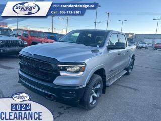 <b>5.7L V8 HEMI MDS VVT eTorque Engine, Built-to-Serve Edition, Bed Utility Group!</b><br> <br> <br> <br>  Beauty meets brawn with this rugged Ram 1500. <br> <br>The Ram 1500s unmatched luxury transcends traditional pickups without compromising its capability. Loaded with best-in-class features, its easy to see why the Ram 1500 is so popular. With the most towing and hauling capability in a Ram 1500, as well as improved efficiency and exceptional capability, this truck has the grit to take on any task.<br> <br> This billet metallic Crew Cab 4X4 pickup   has a 8 speed automatic transmission and is powered by a  395HP 5.7L 8 Cylinder Engine.<br> <br> Our 1500s trim level is Big Horn. This Ram 1500 Bighorn comes with stylish aluminum wheels, a leather steering wheel, class II towing equipment including a hitch, wiring harness and trailer sway control, heavy-duty suspension, cargo box lighting, and a locking tailgate. Additional features include heated and power adjustable side mirrors, UCconnect 3, hands-free phone communication, push button start, cruise control, air conditioning, vinyl floor lining, and a rearview camera. This vehicle has been upgraded with the following features: 5.7l V8 Hemi Mds Vvt Etorque Engine, Built-to-serve Edition, Bed Utility Group. <br><br> View the original window sticker for this vehicle with this url <b><a href=http://www.chrysler.com/hostd/windowsticker/getWindowStickerPdf.do?vin=1C6SRFFT9RN152434 target=_blank>http://www.chrysler.com/hostd/windowsticker/getWindowStickerPdf.do?vin=1C6SRFFT9RN152434</a></b>.<br> <br>To apply right now for financing use this link : <a href=https://standarddodge.ca/financing target=_blank>https://standarddodge.ca/financing</a><br><br> <br/><br>* Visit Us Today *Youve earned this - stop by Standard Chrysler Dodge Jeep Ram located at 208 Cheadle St W., Swift Current, SK S9H0B5 to make this car yours today! <br> Pricing may not reflect additional accessories that have been added to the advertised vehicle<br><br> Come by and check out our fleet of 30+ used cars and trucks and 120+ new cars and trucks for sale in Swift Current.  o~o