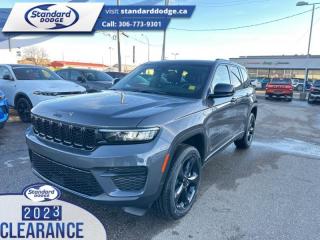 <b>Sunroof!</b><br> <br> <br> <br>  If you want a midsize SUV that does a little of everything, this Jeep Grand Cherokee is a perfect candidate. <br> <br>This 2024 Jeep Grand Cherokee is second to none when it comes to performance, safety, and style. Improving on its legendary design with exceptional materials, elevated craftsmanship and innovative design unites to create an unforgettable cabin experience. With plenty of room for your adventure gear, enough seats for your whole family and incredible off-road capability, this 2024 Jeep Grand Cherokee has you covered! <br> <br> This baltic grey metallic SUV  has a 8 speed automatic transmission and is powered by a  293HP 3.6L V6 Cylinder Engine.<br> <br> Our Grand Cherokees trim level is Altitude. This Cherokee Altitude adds on upgraded aluminum wheels and body-colored front and rear bumpers, with great base features such as tow equipment with trailer sway control, LED headlights, heated front seats with a heated steering wheel, voice-activated dual zone climate control, mobile hotspot internet access, and an 8.4-inch infotainment screen powered by Uconnect 5. Assistive and safety features also include adaptive cruise control, blind spot detection, lane keeping assist with lane departure warning, front and rear collision mitigation, ParkSense front and rear parking sensors, and even more! This vehicle has been upgraded with the following features: Sunroof. <br><br> View the original window sticker for this vehicle with this url <b><a href=http://www.chrysler.com/hostd/windowsticker/getWindowStickerPdf.do?vin=1C4RJHAG8R8943721 target=_blank>http://www.chrysler.com/hostd/windowsticker/getWindowStickerPdf.do?vin=1C4RJHAG8R8943721</a></b>.<br> <br>To apply right now for financing use this link : <a href=https://standarddodge.ca/financing target=_blank>https://standarddodge.ca/financing</a><br><br> <br/><br>* Visit Us Today *Youve earned this - stop by Standard Chrysler Dodge Jeep Ram located at 208 Cheadle St W., Swift Current, SK S9H0B5 to make this car yours today! <br> Pricing may not reflect additional accessories that have been added to the advertised vehicle<br><br> Come by and check out our fleet of 30+ used cars and trucks and 120+ new cars and trucks for sale in Swift Current.  o~o