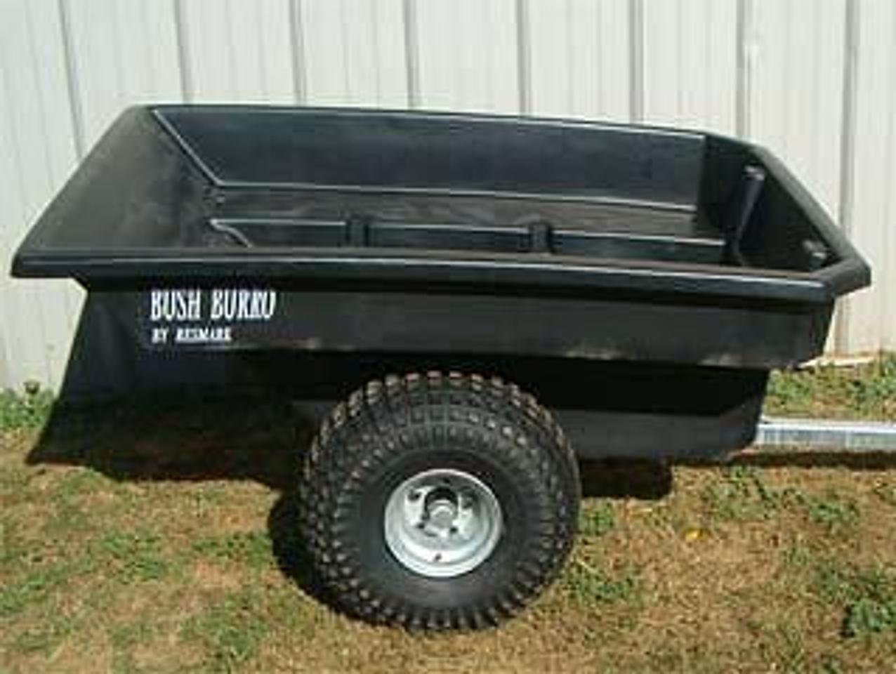 <p>The Bush Burro is the Ultimate Off Road ATV/Snowmobile Trailer. Its high impact polyethylene body combined with a rugged powder-coated frame allows us to provide additional durability. With the largest capacity in its class and a variety of optional accessories it is the best choice for your ATV/Snowmobile off-road needs.</p><p>Product Features</p><p>&bull;UV Stabilized Material.</p><p>&bull;Rugged and impact resistant.</p><p>&bull;Ideal for wet loads.</p><p>&bull;Easy to clean.</p><p>&bull;Low maintenance.</p><p>&bull;Quiet operation.</p><p>&bull;Will float.</p><p>&bull;Compatible with small tongue box.</p><p>&bull;All parts are replaceable unlike metal trailers.</p><p>&bull;The material is coloured - no paint to chip.</p><p>&bull;Plastic will not rust.</p><p>Construction</p><p>&bull;Heavy steel construction - 100% galvanized.</p><p>&bull;Durable high density polyethylene.</p><p>&bull;Light weight - only 185 lbs.</p><p>&bull;Excellent balance - 68 tongue on a 48 frame.</p><p>&bull;10 ground clearance.</p><p>&bull;2 coupler (removable).</p><p>&bull;22 x 11 x 8 knobby off road tires.</p><p>Capacity</p><p>&bull;22 Cubic Feet (Largest on the market)</p><p>&bull;Dimensions - 48 wide x 60 long x 33 high.</p><p>&bull;Rated payload - 1000 LB. / 454 KG.</p>