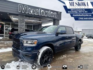 This RAM 1500 SPORT, with a 5.7L HEMI V-8 engine engine, features a 8-speed automatic transmission, and generates 0 highway/0 city L/100km. Find this vehicle with only 32 kilometers!  RAM 1500 SPORT Options: This RAM 1500 SPORT offers a multitude of options. Technology options include: Voice Recorder, 2 LCD Monitors In The Front, HD Radio, MP3 Player, Radio: Uconnect 5W Nav w/12.0 Display.  Safety options include Tailgate/Rear Door Lock Included w/Power Door Locks, Power Door Locks w/Autolock Feature, Airbag Occupancy Sensor, Curtain 1st And 2nd Row Airbags, Dual Stage Driver And Passenger Front Airbags.  Visit Us: Find this RAM 1500 SPORT at Muskoka Chrysler today. We are conveniently located at 380 Ecclestone Dr Bracebridge ON P1L1R1. Muskoka Chrysler has been serving our local community for over 40 years. We take pride in giving back to the community while providing the best customer service. We appreciate each and opportunity we have to serve you, not as a customer but as a friend