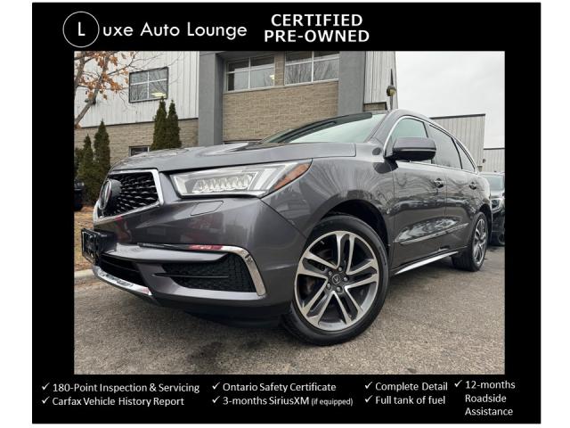 2017 Acura MDX TECH AWD, LOW KM, REAR DVD, NAV, SUNROOF, LOADED!