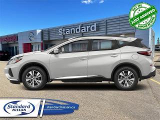 <b>Moonroof,  Navigation,  Power Liftgate,  Remote Start,  Heated Steering Wheel!</b><br> <br> <br> <br>  The atmosphere created in this gorgeous Murano makes the destination beside the point. <br> <br>This 2024 Nissan Murano offers confident power, efficient usage of fuel and space, and an exciting exterior sure to turn heads. This uber popular crossover does more than settle for good enough. This Murano offers an airy interior that was designed to make every seating position one to enjoy. For a crossover that is more than just good looks and decent power, check out this well designed 2024 Murano. <br> <br> This pearl white SUV  has a cvt transmission and is powered by a  260HP 3.5L V6 Cylinder Engine.<br> <br> Our Muranos trim level is SV. On top of amazing features like a dual panel panoramic moonroof, motion activated power liftgate, remote start with intelligent climate control, a heated steering wheel, and navigation, this SV trim also adds intelligent cruise with distance pacing, intelligent Around View camera, and traffic sign recognition for even more confidence. You deserve a better crossover, and this Murano delivers with the NissanConnect touchscreen infotainment system featuring Android Auto, Apple CarPlay, and a ton more connectivity features. Forward collision warning, emergency braking with pedestrian detection, high beam assist, blind spot detection, and rear parking sensors help inspire confidence on the drive. Heated seats, intelligent key, and multiple displays create an amazing space in your cabin. This vehicle has been upgraded with the following features: Moonroof,  Navigation,  Power Liftgate,  Remote Start,  Heated Steering Wheel,  Heated Seats,  Android Auto. <br><br> <br>To apply right now for financing use this link : <a href=https://www.standardnissan.ca/finance/apply-for-financing/ target=_blank>https://www.standardnissan.ca/finance/apply-for-financing/</a><br><br> <br/><br>Why buy from Standard Nissan in Swift Current, SK? Our dealership is owned & operated by a local family that has been serving the automotive needs of local clients for over 110 years! We rely on a reputation of fair deals with good service and top products. With your support, we are able to give back to the community. <br><br>Every retail vehicle new or used purchased from us receives our 5-star package:<br><ul><li>*Platinum Tire & Rim Road Hazzard Coverage</li><li>**Platinum Security Theft Prevention & Insurance</li><li>***Key Fob & Remote Replacement</li><li>****$20 Oil Change Discount For As Long As You Own Your Car</li><li>*****Nitrogen Filled Tires</li></ul><br>Buyers from all over have also discovered our customer service and deals as we deliver all over the prairies & beyond!#BetterTogether<br> Come by and check out our fleet of 20+ used cars and trucks and 30+ new cars and trucks for sale in Swift Current.  o~o