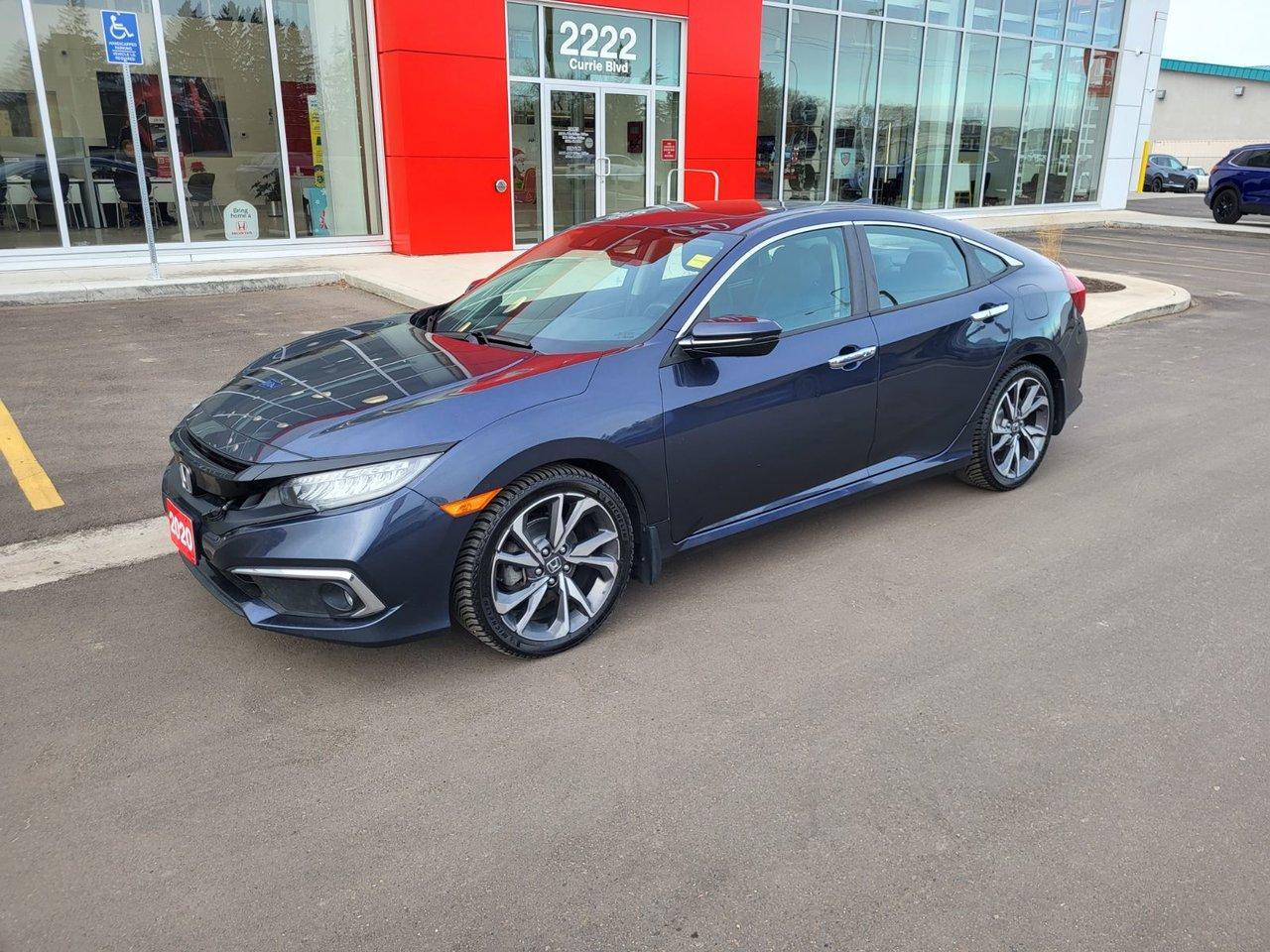 Used 2020 Honda Civic Touring|HtdLthr|Navi|RmtStart|Certified|Loaded for sale in Brandon, MB