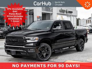 This Ram 1500 boasts a Gas w/ eTorque V-8 5.7 L/345 engine powering this Automatic transmission. Wheels: 20 Aluminum (STD), Transmission: 8-Speed Automatic (STD), Tires: 275/55R20. Our advertised prices are for consumers (i.e. end users) only.   This Ram 1500 Comes Equipped with These OptionsSidesteps / Running Boards & Tonneau Cover Included, Diamond Black Crystal Pearl. 5.7L HEMI VVT V8 engine w/FuelSaver MDS & eTorque: 87--litre (23--gallon) fuel tank, Passive tuned mass damper. Dual--Pane Panoramic Sunroof. Rear wheelhouse liners. Blind--Spot and Cross--Path Detection. Rebel Level 2 Equipment Group: Media hub with 2 USB charging ports, Second--row in--floor storage bins, Rear underseat compartment storage, Remote start system, Park--Sense Front and Rear Park Assist with stop. 3.92 rear axle ratio. Full--Speed Forward Collision Warning Plus, Power adjustable pedals, ParkView Rear Back--Up Camera, Brake Assist, Electronic Stability Control, Ready Alert Braking, Hill start assist, Traction Control, Electronic Roll Mitigation, Trailer Sway Control, Rain Brake Support. Navigation, Front Heated Seats, Heated Steering Wheel, Drivers Power Seat, Power-Folding Side Mirrors, Am/Fm/SiriusXM Sat Radio Ready, Bluetooth, Wi-Fi Hotspot, Alpine Sound System, Remote Start.  The best selection of new Chrysler, Dodge, Jeep and Ram at CarHub.  Dont miss out on this one!   Drive Happy with CarHub
*** All-inclusive, upfront prices -- no haggling, negotiations, pressure, or games

 

*** Purchase or lease a vehicle and receive a $1000 CarHub Rewards card for service

 

*** All available manufacturer rebates have been applied and included in our new vehicle sale price

 

*** Purchase this vehicle fully online on CarHub websites

 

 
Transparency StatementOnline prices and payments are for finance purchases -- please note there is a $750 finance/lease fee. Cash purchases for used vehicles have a $2,200 surcharge (the finance price + $2,200), however cash purchases for new vehicles only have tax and licensing extra -- no surcharge. NEW vehicles priced at over $100,000 including add-ons or accessories are subject to the additional federal luxury tax. While every effort is taken to avoid errors, technical or human error can occur, so please confirm vehicle features, options, materials, and other specs with your CarHub representative. This can easily be done by calling us or by visiting us at the dealership. CarHub used vehicles come standard with 1 key. If we receive more than one key from the previous owner, we include them with the vehicle. Additional keys may be purchased at the time of sale. Ask your Product Advisor for more details. Payments are only estimates derived from a standard term/rate on approved credit. Terms, rates and payments may vary. Prices, rates and payments are subject to change without notice. Please see our website for more details.