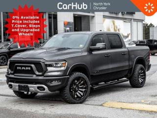 This Ram 1500 boasts a Gas w/ eTorque V-8 5.7 L/345 engine powering this Automatic transmission. Wheels: 22 Black Tone Alloys, Transmission: 8-Speed Automatic (Std). Red/Black, Cloth/Vinyl Bucket Seats. Our advertised prices are for consumers (i.e. end users) only.   This Ram 1500 Features the Following Options
Sidesteps / Running Boards & Tonneau Cover Included, Granite Crystal Metallic. Engine: 5.7L HEMI VVT V8 w/MDS & eTorque, Transmission: 8-Speed Automatic, Rebel Level 2 Equipment Group: Accent colour door handles, Power 2--way driver lumbar adjust, Uconnect 5W NAV with 12--inch display, Media hub with 2 USB charging ports, Second--row in--floor storage bins, Front heated seats, Rear underseat compartment storage, Rear power sliding window, Remote proximity keyless entry, Power 8--way driver seat, Heated steering wheel, 19--speaker harman/kardon premium sound, 12--inch touchscreen, Power adjustable pedals, Remote start system, Park--Sense Front and Rear Park Assist with stop. 5.7L HEMI VVT V8 engine w/FuelSaver MDS & eTorque: 87--litre (23--gallon) fuel tank, Passive tuned mass damper. Dual--Pane Panoramic Sunroof. Rear wheelhouse liners. Blind--Spot and Cross--Path Detection. Full--Speed Forward Collision Warning Plus, Sport performance hood, ParkView Rear Back--Up Camera, Ready Alert Braking, Hill start assist, Traction Control.  The best selection of new Chrysler, Dodge, Jeep and Ram at CarHub.  Drop in today and have a look!   Drive Happy with CarHub
*** All-inclusive, upfront prices -- no haggling, negotiations, pressure, or games

 

*** Purchase or lease a vehicle and receive a $1000 CarHub Rewards card for service.

 

*** All available manufacturer rebates have been applied and included in our new vehicle sale price

 

*** Purchase this vehicle fully online on CarHub websites

 

 
Transparency StatementOnline prices and payments are for finance purchases -- please note there is a $750 finance/lease fee. Cash purchases for used vehicles have a $2,200 surcharge (the finance price + $2,200), however cash purchases for new vehicles only have tax and licensing extra -- no surcharge. NEW vehicles priced at over $100,000 including add-ons or accessories are subject to the additional federal luxury tax. While every effort is taken to avoid errors, technical or human error can occur, so please confirm vehicle features, options, materials, and other specs with your CarHub representative. This can easily be done by calling us or by visiting us at the dealership. CarHub used vehicles come standard with 1 key. If we receive more than one key from the previous owner, we include them with the vehicle. Additional keys may be purchased at the time of sale. Ask your Product Advisor for more details. Payments are only estimates derived from a standard term/rate on approved credit. Terms, rates and payments may vary. Prices, rates and payments are subject to change without notice. Please see our website for more details.