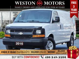 Used 2016 Chevrolet Express 2500 *SHELVING*REVCAM*POWER GROUP!!** CLEAN CARFAX!! for sale in Toronto, ON