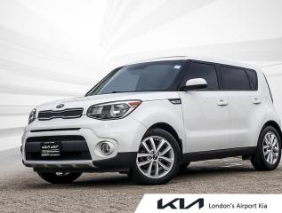 Odometer is 16897 kilometers below market average! White 2019 Kia Soul EX FWD 6-Speed Automatic I4<br><br>ABS brakes, Air Conditioning, Alloy wheels, AM/FM radio: SiriusXM, Electronic Stability Control, Exterior Parking Camera Rear, Fully automatic headlights, Heated door mirrors, Heated front seats, Illuminated entry, Remote keyless entry, Speed control, Traction control.<br><br>Certified. Kia Details:<br><br>  * 24/7 Roadside Assistance available if opting for Mechanical Breakdown Protection<br>  * 149-point inspection<br>  * 30 Day / 2000 Km Exchange Privilege<br>  * Kia Canadaâs CPO Program includes an optional extended Mechanical Breakdown Protection Warranty up to 5 years after your manufacturers warranty expires. Free 5 Star comprehensive warranty for up to 6 years or 120,000km<br>  * $500 Grad Program, $750 Mobility Assistance, First Time Vehicle Buyer Program, $500 Military Benefit, 1% Loyalty rate reduction. Mechanical Breakdown Protection Warranty up to 5 years after your manufacturers warranty expires<br>  * We offer competitive special automotive financing rates for credit challenged customers in Canada with rates as low as 4.09% on select models<br><br><br>Reviews:<br>  * Soul owners commonly report solid overall value, a good level of feature content for their dollars, punchy performance from the Soulâs higher-output engines, and a very easy-to-drive character, backed by easy maneuverability, entry, and exit. Outward visibility and a commanding driving position are also appreciated, as is cargo space and flexibility. Source: autoTRADER.ca Sale Price is Plus 13% HST, Financing Available OAC (On Approved Credit).