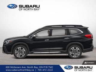 <b>Leather Seats,  Cooled Seats,  360 Camera,  Premium Audio,  Sunroof!</b><br> <br>   This 2024 Subaru Ascent is a cleverly engineered family SUV that provides supreme levels of space, comfort, safety and convenience. <br> <br>This 2024 Subaru Ascent is an exciting mid-size SUV that exhibits the safety, performance, reliability, and unbeatable value that Subaru is renowned for. The exterior styling shares familiar design cues with other vehicles in the Subaru fleet, but makes a bold and rugged statement through its sheer size and muscular stature. The interior treats passengers with a host of desirable features, from the spacious cabin and ergonomically designed seats to the carefully designed storage compartments. Cutting-edge technology is in abundance, with top-tier infotainment and connectivity systems, and a host of safety features for reassurance on the roads at all times.<br> <br> This magnetite grey SUV  has a cvt transmission and is powered by a  260HP 2.4L 4 Cylinder Engine.<br> <br> Our Ascents trim level is Premier. This range-topping Ascent Premier adds on plush leather seating upholstery, cooled and heated front seats with power adjustment, memory function and lumbar support, and a 360-camera system. This SUV also features a premium 14-speaker harman/kardon audio system, inbuilt What3words navigation and heated second row captain chairs, along with upgraded aluminum wheels, an express open/close glass sunroof, a power liftgate for rear cargo access, a heated steering wheel, and blind spot detection. This spacious and capable three-row SUV is packed with additional standard features such as heated front seats with power adjustment and lumbar support, adaptive cruise control, dual-zone front climate control with rear HVAC, selective service internet access, LED headlights with automatic high beams, and an 11.6-inch vertically-oriented touchscreen with wireless Apple CarPlay and Android auto, and SiriusXM satellite radio. Safety features include Subaru EyeSight with pre-collision braking, lane keep assist with lane departure warning, forward collision alert, evasive steering assist, and a back-up camera. Additional features include tow equipment with trailer sway control, 60-40 folding bench second and third row seats, and even more. This vehicle has been upgraded with the following features: Leather Seats,  Cooled Seats,  360 Camera,  Premium Audio,  Sunroof,  Navigation,  Heated Steering Wheel. <br><br> <br>To apply right now for financing use this link : <a href=https://www.subaruofnorthbay.ca/tools/autoverify/finance.htm target=_blank>https://www.subaruofnorthbay.ca/tools/autoverify/finance.htm</a><br><br> <br/>  Contact dealer for additional rates and offers.  6.99% financing for 60 months. <br> Buy this vehicle now for the lowest bi-weekly payment of <b>$528.34</b> with $0 down for 60 months @ 6.99% APR O.A.C. ( Plus applicable taxes -  Plus applicable fees   ).  Incentives expire 2024-04-30.  See dealer for details. <br> <br>Subaru of North Bay has been proudly serving customers in North Bay, Sturgeon Falls, New Liskeard, Cobalt, Haileybury, Kirkland Lake and surrounding areas since 1987. Whether you choose to visit in person or shop online, youll find a huge selection of new 2022-2023 Subaru models as well as certified used vehicles of all makes and models. </br>Our extensive lineup of new vehicles includes the Ascent, BRZ, Crosstrek, Forester, Impreza, Legacy, Outback, WRX and WRX STI. If youre already a Subaru owner, our Subaru Certified Technicians can provide the Genuine Subaru parts, accessories and quality service your vehicle deserves. </br>We invite you to book a test drive or service online, give our dealership a call at 705-472-2222, or just stop in for a visit. We look forward to meeting with you and providing you a stellar experience. </br><br> Come by and check out our fleet of 30+ used cars and trucks and 30+ new cars and trucks for sale in North Bay.  o~o