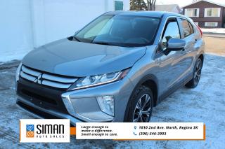 <p><strong>SALE PRICED ACCIDNET FREE SASKATCHEWAN VEHICLE FULL FACTORY WARRANTY REMAINING</strong></p>

<p>Our 2020 Mitsubishi Eclipse Cross has been through a <strong>presale inspection fresh full synthetic oil service Carfax reports Saskatchewan Vehicle Accident free. Bank Financing available on site. Trades Encouraged. Full factory warranty remaining to March 9 2025 or 100,000 km and factory powertrain warranty to March 9 2030 or 160,000 km. </strong>The Eclipse Cross is a pleasant surprise. It has a peppy engine, an easy-to-use infotainment system and strong warranties. Eclipse Cross can make a good case for itself through the impressive number of features it has available in lower trim levels. ES trim includes 16-inch alloy wheels, LED daytime running lights, foglights, and heated side mirrors. Inside, youll find a height-adjustable drivers seat, 60/40-split folding rear seats that slide and recline, a rearview camera, cruise control, automatic climate control, a 7-inch infotainment touchscreen, Bluetooth, a USB port, and a four-speaker sound system. LE dresses things up a little with black exterior trim pieces and black 18-inch alloy wheels. You also get heated front seats, a remote touchpad controller for the infotainment system, Apple CarPlay and Android Auto, voice controls, satellite radio and a second USB port.</p>

<p><span style=color:#2980b9><strong>Siman Auto Sales is large enough to make a difference but small enough to care. We are family owned and operated, and have been proudly serving Saskatchewan car buyers since 1998. We offer on site financing, consignment, automotive repair and over 90 preowned vehicles to choose from.</strong></span></p>