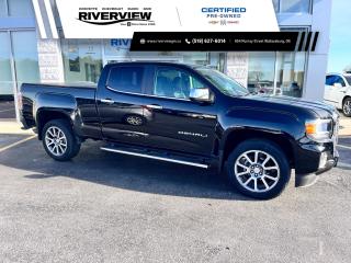 <p><span style=font-size:14px>Just landed on our pre-owned lot is this 2021 GMC Canyon Denali in Onyx Black! No Accidents and only One Owner!</span></p>

<p><span style=font-size:14px>The 2021 GMC Canyon Denali is a top-tier midsize pickup truck that combines luxury and capability in a single package. With its distinctive Denali styling, this truck exudes sophistication and class. Under the hood, it boasts a powerful engine that provides excellent towing and off-road performance, making it an ideal choice for both work and play. Inside, the Canyon Denali offers a premium and comfortable cabin with high-quality materials and advanced technology. From its refined exterior to its well-appointed interior, the 2021 GMC Canyon Denali is the perfect blend of ruggedness and luxury for those who demand the best of both worlds in a midsize truck.</span></p>

<p><span style=font-size:14px>Comes equipped with leather upholstery, heated front seats, Bose speakers, cruise control, navigation system, touchscreen display, apple/android car play with bluetooth, keyless entry, rear view camera with rear park assist, remote vehicle start, trailering package, assist steps, spray-on bed liner, heated steering wheel with audio controls and much more!</span></p>

<p><span style=font-size:14px>Call and book your appointment today!</span></p>
<p><span style=font-size:12px><span style=font-family:Arial,Helvetica,sans-serif><strong>Certified Pre-Owned</strong> vehicles go through a 150+ point inspection and are reconditioned to the highest standards. They include a 3 month/5,000km dealer certified warranty with 24 hour roadside assistance, exchange privileged within first 30 days/2,500km and a 3 month free trial of SiriusXM radio (when vehicle is equipped). Verify with dealer for all vehicle features.</span></span></p>

<p><span style=font-size:12px><span style=font-family:Arial,Helvetica,sans-serif>All our vehicles are <strong>Market Value Priced</strong> which provides you with the most competitive prices on all our pre-owned vehicles, all the time. </span></span></p>

<p><span style=font-size:12px><span style=font-family:Arial,Helvetica,sans-serif><strong><span style=background-color:white><span style=color:black>**All advertised pricing is for financing purchases, all-cash purchases will have a surcharge.</span></span></strong><span style=background-color:white><span style=color:black> Surcharge rates based on the selling price $0-$29,999 = $1,000 and $30,000+ = $2,000. </span></span></span></span></p>

<p><span style=font-size:12px><span style=font-family:Arial,Helvetica,sans-serif><strong>*4.99% Financing</strong> available OAC on select pre-owned vehicles up to 24 months, 6.49% for 36-48 months, 6.99% for 60-84 months.(2019-2025MY Encore, Envision, Enclave, Verano, Regal, LaCrosse, Cruze, Equinox, Spark, Sonic, Malibu, Impala, Trax, Blazer, Traverse, Volt, Bolt, Camaro, Corvette, Silverado, Colorado, Tahoe, Suburban, Terrain, Acadia, Sierra, Canyon, Yukon/XL).</span></span></p>

<p><span style=font-size:12px><span style=font-family:Arial,Helvetica,sans-serif>Visit us today at 854 Murray Street, Wallaceburg ON or contact us at 519-627-6014 or 1-800-828-0985.</span></span></p>

<p> </p>