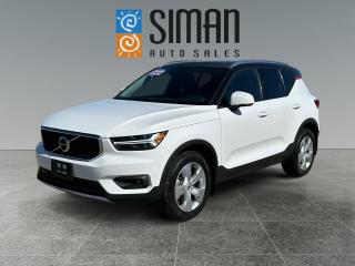 <p><strong>CLEARANCE PRICED SUPER LOW KM ONE OWNER WOW</strong></p>

<p>what an amazing automobile, virtually new vehicle for used car price. Our Volvo XC40 has been through a <strong>Saskatchewan Safety Inspection and a presale inspection. Carfax reports one owner Low Km Accident Free. Bank Financing Available on site. Trades Encouraged. Aftermarket warranties to fit every need and budget. Come test drive this Amazing Automobile today.</strong> Volvos subcompact XC40 SUV inherits the brands familial good looks and packs a lot of charm into a small package. Were smitten by its comfortable ride, spacious interior and excellent optional audio system. Overall we think the XC40 is one of the segment standouts. The XC40s large central touchscreen, digital instrument panel and floating air vents are nearly identical to Volvos pricier offerings, while a robust set of driver aids keeps driver and passengers safe. In short, its everything you would expect from a small Volvo. The XC40 is suitably high-tech. The Harman Kardon audio system is a step up from the base system and sounds great. You can pump in tunes with standard Apple CarPlay and Android Auto connectivity via the two standard USB ports, a wireless charging pad and rear USB ports.) Convenience package to get features such as dual-zone climate control and an adjustable cargo load floor. The Premium package adds a hands-free liftgate, keyless entry, auto-dimming exterior mirrors, a wireless charging pad, and a blind-spot monitor and a panoramic sunroof.</p>

<p><span style=color:#2980b9><strong>Siman Auto Sales is large enough to make a difference but small enough to care. We are family owned and operated, and have been proudly serving Saskatchewan car buyers since 1998. We offer on site financing, consignment, automotive repair and over 90 preowned vehicles to choose from.</strong></span></p>