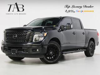 4WD.

Black 2019 Nissan Titan SV MIDNIGHT EDITION | 4x4 CREW CAB | 20 IN WHEELS

NOW OFFERING 3 MONTH DEFERRED FINANCING PAYMENTS ON APPROVED CREDIT. Looking for a top-rated pre-owned luxury car dealership in the GTA? Look no further than Toronto Auto Brokers (TAB)! Were proud to have won multiple awards, including the 2023 GTA Top Choice Luxury Pre Owned Dealership Award, 2023 CarGurus Top Rated Dealer, 2024 CBRB Dealer Award, the Canadian Choice Award 2024,the 2024 BNS Award, the 2023 Three Best Rated Dealer Award, and many more!

With 30 years of experience serving the Greater Toronto Area, TAB is a respected and trusted name in the pre-owned luxury car industry. Our 30,000 sq.Ft indoor showroom is home to a wide range of luxury vehicles from top brands like BMW, Mercedes-Benz, Audi, Porsche, Land Rover, Jaguar, Aston Martin, Bentley, Maserati, and more. And we dont just serve the GTA, were proud to offer our services to all cities in Canada, including Vancouver, Montreal, Calgary, Edmonton, Winnipeg, Saskatchewan, Halifax, and more.

At TAB, were committed to providing a no-pressure environment and honest work ethics. As a family-owned and operated business, we treat every customer like family and ensure that every interaction is a positive one. Come experience the TAB Lifestyle at its truest form, luxury car buying has never been more enjoyable and exciting!

We offer a variety of services to make your purchase experience as easy and stress-free as possible. From competitive and simple financing and leasing options to extended warranties, aftermarket services, and full history reports on every vehicle, we have everything you need to make an informed decision. We welcome every trade, even if youre just looking to sell your car without buying, and when it comes to financing or leasing, we offer same day approvals, with access to over 50 lenders, including all of the banks in Canada. Feel free to check out your own Equifax credit score without affecting your credit score, simply click on the Equifax tab above and see if you qualify.

So if youre looking for a luxury pre-owned car dealership in Toronto, look no further than TAB! We proudly serve the GTA, including Toronto, Etobicoke, Woodbridge, North York, York Region, Vaughan, Thornhill, Richmond Hill, Mississauga, Scarborough, Markham, Oshawa, Peteborough, Hamilton, Newmarket, Orangeville, Aurora, Brantford, Barrie, Kitchener, Niagara Falls, Oakville, Cambridge, Kitchener, Waterloo, Guelph, London, Windsor, Orillia, Pickering, Ajax, Whitby, Durham, Cobourg, Belleville, Kingston, Ottawa, Montreal, Vancouver, Winnipeg, Calgary, Edmonton, Regina, Halifax, and more.

Call us today or visit our website to learn more about our inventory and services. And remember, all prices exclude applicable taxes and licensing, and vehicles can be certified at an additional cost of $699.
