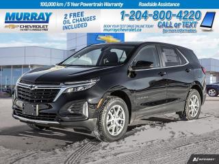 Prepare to dominate both city streets and country roads with the powerful, yet sophisticated 2024 Chevrolet Equinox LT. This brand new Sport Utility vehicle is ready and waiting for you at Murray Chevrolet Winnipeg.  Under the hood, youll find a Turbocharged Gas I4 1.5L engine, delivering a seamless blend of power and efficiency. Its complemented by a smooth 6-Speed Automatic transmission that ensures an effortless driving experience, no matter the distance or destination.  The Equinox LT is not just about performance, its also designed for comfort and convenience. The spacious interior offers plenty of room for both passengers and cargo, making it perfect for family trips, weekend getaways, or simply running errands around the city.  As a new vehicle, this 2024 Chevrolet Equinox LT comes with the assurance of untouched performance and the latest technological features. It embodies the commitment of Murray Chevrolet Winnipeg to provide high-quality vehicles that cater to the diverse needs of our customers.  Come and experience the perfect blend of power, comfort, and style with the 2024 Chevrolet Equinox LT. Your new journey awaits at Murray Chevrolet Winnipeg!  Dealer Permit #1740