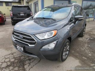 Used 2018 Ford EcoSport FOUR-WHEEL DRIVE TITANIUM-MODEL 5 PASSENGER 2.0L - DOHC.. NAVIGATION.. POWER SUNROOF.. LEATHER.. HEATED SEATS & WHEEL.. BACK-UP CAMERA.. for sale in Bradford, ON