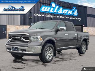 Used 2018 RAM 1500 Limited Crew 4X4, Sunroof, Leather, Nav, Cooled + Heated Seats, Heated Wheel, Bluetooth & Much More! for sale in Guelph, ON