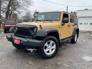 Used 2013 Jeep Wrangler BT/BACKUP CAMERA/4WD/UNLIMITED SPORT/CERTIFIED. for sale in Scarborough, ON