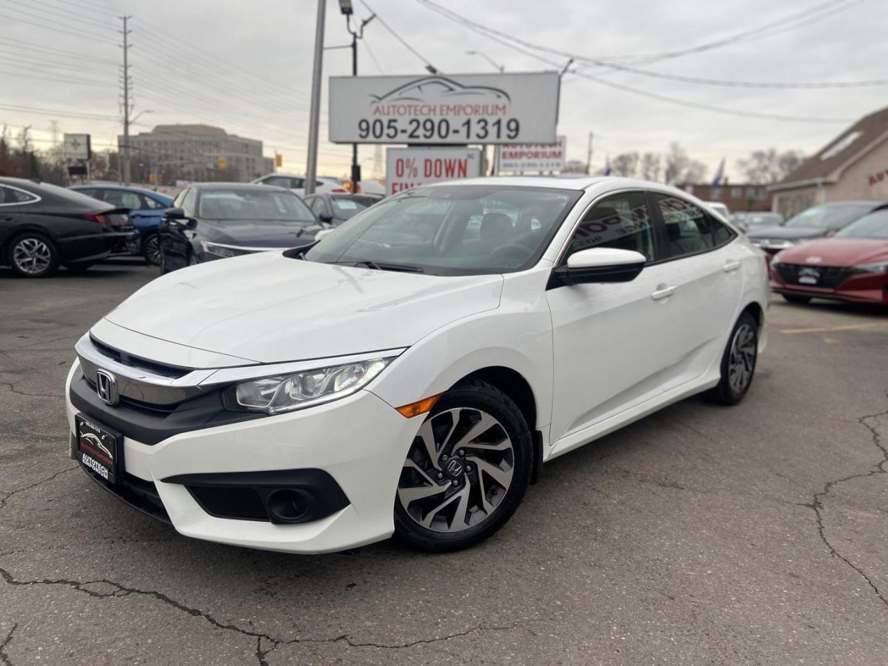 Used 2018 Honda Civic EX PEARL WHITE PUSH START / CARPLAY/SUNROOF / H-SENSING for sale in Mississauga, ON