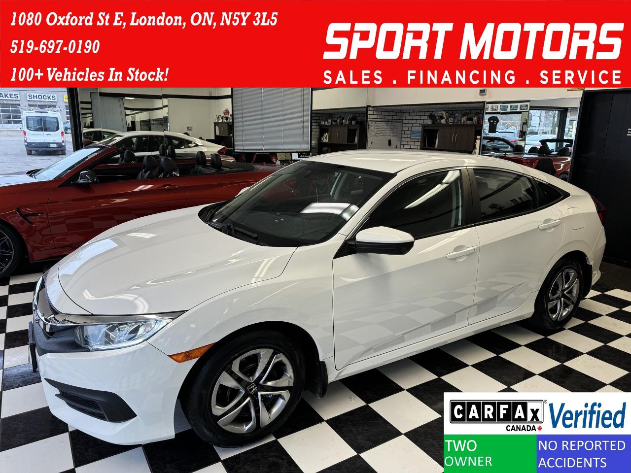 2018 Honda Civic LX+New Tires+ApplePlay+Camera+A/C+CLEAN CARFAX