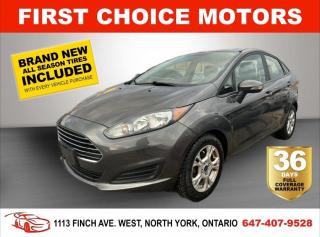 Welcome to First Choice Motors, the largest car dealership in Toronto of pre-owned cars, SUVs, and vans priced between $5000-$15,000. With an impressive inventory of over 300 vehicles in stock, we are dedicated to providing our customers with a vast selection of affordable and reliable options.<br><br>Were thrilled to offer a used 2015 Ford Fiesta SE, grey color with 181,000km (STK#6859) This vehicle was $8990 NOW ON SALE FOR $6990. It is equipped with the following features:<br>- Automatic Transmission<br>- Heated seats<br>- Bluetooth<br>- Alloy wheels<br>- Power windows<br>- Power locks<br>- Power mirrors<br>- Air Conditioning<br><br>At First Choice Motors, we believe in providing quality vehicles that our customers can depend on. All our vehicles come with a 36-day FULL COVERAGE warranty. We also offer additional warranty options up to 5 years for our customers who want extra peace of mind.<br><br>Furthermore, all our vehicles are sold fully certified with brand new brakes rotors and pads, a fresh oil change, and brand new set of all-season tires installed & balanced. You can be confident that this car is in excellent condition and ready to hit the road.<br><br>At First Choice Motors, we believe that everyone deserves a chance to own a reliable and affordable vehicle. Thats why we offer financing options with low interest rates starting at 7.9% O.A.C. Were proud to approve all customers, including those with bad credit, no credit, students, and even 9 socials. Our finance team is dedicated to finding the best financing option for you and making the car buying process as smooth and stress-free as possible.<br><br>Our dealership is open 7 days a week to provide you with the best customer service possible. We carry the largest selection of used vehicles for sale under $9990 in all of Ontario. We stock over 300 cars, mostly Hyundai, Chevrolet, Mazda, Honda, Volkswagen, Toyota, Ford, Dodge, Kia, Mitsubishi, Acura, Lexus, and more. With our ongoing sale, you can find your dream car at a price you can afford. Come visit us today and experience why we are the best choice for your next used car purchase!<br><br>All prices exclude a $10 OMVIC fee, license plates & registration and ONTARIO HST (13%)