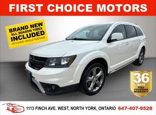 Welcome to First Choice Motors, the largest car dealership in Toronto of pre-owned cars, SUVs, and vans priced between $5000-$15,000. With an impressive inventory of over 300 vehicles in stock, we are dedicated to providing our customers with a vast selection of affordable and reliable options.<br><br>Were thrilled to offer a used 2017 Dodge Journey CROSSROAD, white color with 179,000km (STK#6867) This vehicle was $13990 NOW ON SALE FOR $11990. It is equipped with the following features:<br>- Automatic Transmission<br>- Leather seats<br>- Sunroof<br>- Heated seats<br>- Navigation<br>- 3rd row seating<br>- DVD<br>- Bluetooth<br>- Reverse camera<br>- Alloy wheels<br>- Power windows<br>- Power locks<br>- Power mirrors<br>- Air Conditioning<br><br>At First Choice Motors, we believe in providing quality vehicles that our customers can depend on. All our vehicles come with a 36-day FULL COVERAGE warranty. We also offer additional warranty options up to 5 years for our customers who want extra peace of mind.<br><br>Furthermore, all our vehicles are sold fully certified with brand new brakes rotors and pads, a fresh oil change, and brand new set of all-season tires installed & balanced. You can be confident that this car is in excellent condition and ready to hit the road.<br><br>At First Choice Motors, we believe that everyone deserves a chance to own a reliable and affordable vehicle. Thats why we offer financing options with low interest rates starting at 7.9% O.A.C. Were proud to approve all customers, including those with bad credit, no credit, students, and even 9 socials. Our finance team is dedicated to finding the best financing option for you and making the car buying process as smooth and stress-free as possible.<br><br>Our dealership is open 7 days a week to provide you with the best customer service possible. We carry the largest selection of used vehicles for sale under $9990 in all of Ontario. We stock over 300 cars, mostly Hyundai, Chevrolet, Mazda, Honda, Volkswagen, Toyota, Ford, Dodge, Kia, Mitsubishi, Acura, Lexus, and more. With our ongoing sale, you can find your dream car at a price you can afford. Come visit us today and experience why we are the best choice for your next used car purchase!<br><br>All prices exclude a $10 OMVIC fee, license plates & registration and ONTARIO HST (13%)