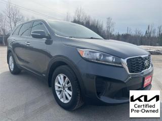 <b>Brand New Tires, Apple Carplay, Android Auto, Heated Seats, Bluetooth, Rear Camera, 8Touch Screen, Cruise Control, Local Trade not a Rental, Non-Smoker, Fresh Oil Change, Certified! </b><br>   Compare at $28629 - Kia of Timmins is just $26995! <br> <br>   This Kia Sorento is designed to be the ultimate stylish, safe and family friendly SUV with excellent capabilities. This  2020 Kia Sorento is for sale today in Timmins. <br> <br>This 2020 Kia Sorento is a classy, comfortable, and capable SUV built to be the perfect family hauler. It boasts one of the best designed and built interiors within its class, and an elegant exterior design that is sure to capture attention. It delivers responsive handling, while also being very restrained and supple regardless of the road condition. This Kia Sorento does just about everything with grace, confidence and style.This low mileage  SUV has just 54,025 kms and is a Certified Pre-Owned vehicle. Its  grey in colour  . It has an automatic transmission and is powered by a  185HP 2.4L 4 Cylinder Engine.  And its got a certified used vehicle warranty for added peace of mind. <br> <br> Our Sorentos trim level is LX. This Sorento LX has a surprising amount of comfort and technology packed in with heated front seats, Apple CarPlay and Android Auto, a 7 inch touchscreen display, Bluetooth streaming audio and remote keyless entry. Additional features include aluminum wheels, automatic headlamps, heated side mirrors, USB and AUX audio inputs and a rear view camera. This vehicle has been upgraded with the following features: Air, Rear Air, Tilt, Cruise, Power Windows, Power Locks, Back Up Camera. <br> <br>To apply right now for financing use this link : <a href=https://www.kiaoftimmins.com/timmins-ontario-car-loan-application target=_blank>https://www.kiaoftimmins.com/timmins-ontario-car-loan-application</a><br><br> <br/>Kia Certified Pre-Owned vehicles are the most reliable pre-owned vehicles on the road. At Kia, were so sure of this, we stand behind our vehicles with a no hassle 30 day / 2,000 kmexchange privilege. We offer the following benefits: 135 point vehicle inspection, paintless dent removal coverage, key and keyless remote replacement coverage, mechanical breakdown protection (optional coverage), filter changes, $500 graduate bonus (if applicable), CarFax vehicle history report, SiriusXM satellite radio trial, fully backed by Kia Canada. For more information, please contact one of our professional staff at Kia of Timmins.<br> <br/><br> Buy this vehicle now for the lowest bi-weekly payment of <b>$200.11</b> with $0 down for 84 months @ 8.99% APR O.A.C. ( Plus applicable taxes -  Plus applicable fees   / Total Obligation of $36419  ).  See dealer for details. <br> <br>As a local, family owned and operated dealership we look to be your number one place to buy your new vehicle! Kia of Timmins has been serving a large community across northern Ontario since 2001 and focuses highly on customer satisfaction. Our #1 priority is to make you feel at home as soon as you step foot in our dealership. Family owned and operated, our business is in Timmins, Ontario the city with the heart of gold. Also positioned near many towns in which we service such as: South Porcupine, Porcupine, Gogama, Foleyet, Chapleau, Wawa, Hearst, Mattice, Kapuskasing, Moonbeam, Fauquier, Smooth Rock Falls, Moosonee, Moose Factory, Fort Albany, Kashechewan, Abitibi Canyon, Cochrane, Iroquois falls, Matheson, Ramore, Kenogami, Kirkland Lake, Englehart, Elk Lake, Earlton, New Liskeard, Temiskaming Shores and many more.We have a fresh selection of new & used vehicles for sale for you to choose from. If we dont have what you need, we can find it! All makes and models are within our reach including: Dodge, Chrysler, Jeep, Ram, Chevrolet, GMC, Ford, Honda, Toyota, Hyundai, Mitsubishi, Nissan, Lincoln, Mazda, Subaru, Volkswagen, Mini-vans, Trucks and SUVs.<br><br>We are located at 1285 Riverside Drive, Timmins, Ontario. Too far way? We deliver anywhere in Ontario and Quebec!<br><br>Come in for a visit, call 1-800-661-6907 to book a test drive or visit <a href=https://www.kiaoftimmins.com>www.kiaoftimmins.com</a> for complete details. All prices are plus HST and Licensing.<br><br>We look forward to helping you with all your automotive needs!<br> o~o