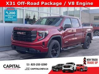 This GMC Sierra 1500 boasts a Gas V8 5.3L/325 engine powering this Automatic transmission. X31 OFF-ROAD PACKAGE includes Off-Road suspension, (JHD) Hill Descent Control, (NZZ) skid plates, (K47) heavy-duty air filter and X31 hard badge Includes (B1J) rear wheelhouse liners and (NQH) 2-speed transfer case. Includes (N10) dual exhaust., ENGINE, 5.3L ECOTEC3 V8 (355 hp [265 kW] @ 5600 rpm, 383 lb-ft of torque [518 Nm] @ 4100 rpm); featuring Dynamic Fuel Management, Wireless, Apple CarPlay / Wireless Android Auto.* This GMC Sierra 1500 Features the Following Options *Windows, power front, drivers express up/down, Window, power front, passenger express down, Wi-Fi Hotspot capable (Terms and limitations apply. See onstar.ca or dealer for details.), Wheels, 20 x 9 (50.8 cm x 22.9 cm) 6-spoke High gloss Black painted aluminum, Wheel, 17 x 8 (43.2 cm x 20.3 cm) full-size, steel spare, USB Ports, 2, Charge/Data ports located on instrument panel, USB ports, (2) charge-only, rear, Transmission, 8-speed automatic, (Column shifter) electronically controlled with overdrive and tow/haul mode. Includes Cruise Grade Braking and Powertrain Grade Braking (Standard and only available with (L3B) 2.7L TurboMax engine.), Transfer case, single speed, electronic Autotrac with push button control (4WD models only), Tires, 275/60R20 all-season, blackwall.* Visit Us Today *Live a little- stop by Capital Chevrolet Buick GMC Inc. located at 13103 Lake Fraser Drive SE, Calgary, AB T2J 3H5 to make this car yours today!
