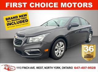 Welcome to First Choice Motors, the largest car dealership in Toronto of pre-owned cars, SUVs, and vans priced between $5000-$15,000. With an impressive inventory of over 300 vehicles in stock, we are dedicated to providing our customers with a vast selection of affordable and reliable options. <br><br>Were thrilled to offer a used 2015 Chevrolet Cruze LT, grey color with 125,000km (STK#6869) This vehicle was $12990 NOW ON SALE FOR $9990. It is equipped with the following features:<br>- Automatic Transmission<br>- Sunroof<br>- Bluetooth<br>- Reverse camera<br>- Power windows<br>- Power locks<br>- Power mirrors<br>- Air Conditioning<br><br>At First Choice Motors, we believe in providing quality vehicles that our customers can depend on. All our vehicles come with a 36-day FULL COVERAGE warranty. We also offer additional warranty options up to 5 years for our customers who want extra peace of mind.<br><br>Furthermore, all our vehicles are sold fully certified with brand new brakes rotors and pads, a fresh oil change, and brand new set of all-season tires installed & balanced. You can be confident that this car is in excellent condition and ready to hit the road.<br><br>At First Choice Motors, we believe that everyone deserves a chance to own a reliable and affordable vehicle. Thats why we offer financing options with low interest rates starting at 7.9% O.A.C. Were proud to approve all customers, including those with bad credit, no credit, students, and even 9 socials. Our finance team is dedicated to finding the best financing option for you and making the car buying process as smooth and stress-free as possible.<br><br>Our dealership is open 7 days a week to provide you with the best customer service possible. We carry the largest selection of used vehicles for sale under $9990 in all of Ontario. We stock over 300 cars, mostly Hyundai, Chevrolet, Mazda, Honda, Volkswagen, Toyota, Ford, Dodge, Kia, Mitsubishi, Acura, Lexus, and more. With our ongoing sale, you can find your dream car at a price you can afford. Come visit us today and experience why we are the best choice for your next used car purchase!<br><br>All prices exclude a $10 OMVIC fee, license plates & registration  and ONTARIO HST (13%)