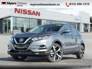 <b>Leather Seats,  Aluminum Wheels,  Navigation,  360 Camera,  Sunroof!</b><br> <br> <br> <br>  Intuitive technology and ergonomic styling make this Nissan Qashqai a true daily driver. <br> <br>This Nissan Qashqai offers more than just snazzy styling and approachable dimensions. Under the beautiful exterior lies a carefully engineered powertrain that delivers both optimal efficiency and punchy performance, when needed. Occupants are treated to a well-built interior with solid refinement and intuitive technology, making every journey in the Qashqai an extremely exciting and comforting ride.<br> <br> This gun metallic SUV  has an automatic transmission and is powered by a  141HP 2.0L 4 Cylinder Engine.<br> <br> Our Qashqais trim level is SL AWD. Representing the ultimate Qashqai experience, this SL AWD trim is fully loaded with a clever all-wheel-drive system, plush heated and power-adjustable leather bucket seats with lumbar support and memory function, inbuilt satellite navigation, internet access, an immersive 360-degree camera system with aerial view, an express opening glass sunroof with slide and tilt functionality and a power shade, projector beam halogen headlamps with automatic high beams, a sporty heated leather steering wheel, dual-zone climate control, and adaptive cruise control with steering, in addition to blind-spot monitoring, lane-keep assist, and front emergency braking. Other features include proximity keyless entry with push button and remote start, piano-black interior inserts, a rear-view camera, a 6-speaker audio system, and a 7-inch infotainment screen bundled with Apple CarPlay, Android Auto, and SiriusXM satellite radio. This vehicle has been upgraded with the following features: Leather Seats,  Aluminum Wheels,  Navigation,  360 Camera,  Sunroof,  Heated Seats,  Apple Carplay. <br><br> <br>To apply right now for financing use this link : <a href=https://www.myersottawanissan.ca/finance target=_blank>https://www.myersottawanissan.ca/finance</a><br><br> <br/><br> Payments from <b>$635.85</b> monthly with $0 down for 84 months @ 8.99% APR O.A.C. ( Plus applicable taxes -  $621 Administration fee included. Licensing not included.    ).  See dealer for details. <br> <br><br> Come by and check out our fleet of 50+ used cars and trucks and 90+ new cars and trucks for sale in Ottawa.  o~o