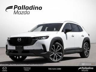 <b>Heads Up Display,  Sunroof,  Cooled Seats,  Leather Seats,  Bose Premium Audio!</b><br> <br> <br> <br>  With a wide track and high clearance, discovery is always in reach with this CX-50. <br> <br>With its wide stance, high ground clearance, flared fenders, and low roofline, the CX-50 beckons you to go further. Responsiveness and control are always at your fingertips, no matter the environment. It is in our nature to explore, and this CX-50 was purpose built to follow our nature. Explore the unknown territory within yourself and your world with the CX-50.<br> <br> This wind chill pearl SUV  has an automatic transmission and is powered by a  2.5L I4 16V GDI DOHC engine.<br> <br> Our CX-50s trim level is GT. This GT steps up performance, but the upgrades do not stop there. Additions include a heads up display, navigation, Bose premium audio, heated and cooled leather seats, parking sensors, blind spot assist, and an aerial view 360 degree camera. This CX-50 makes every adventure an experience with awesome features like a sunroof and a heated steering wheel. Mazda Connect infotainment featuring Apple CarPlay, Android Auto, Bluetooth, and wireless connectivity make sure you always stay connected. A power liftgate, proximity key, automatic high beams provide stylish convenience while distance pacing cruise with stop and go, lane keep assist, blind spot detection, and smart brake support helps you drive with confidence. This vehicle has been upgraded with the following features: Heads Up Display,  Sunroof,  Cooled Seats,  Leather Seats,  Bose Premium Audio,  Navigation,  Heated Seats. <br><br> <br>To apply right now for financing use this link : <a href=https://www.palladinomazda.ca/finance/ target=_blank>https://www.palladinomazda.ca/finance/</a><br><br> <br/>    Incentives expire 2024-05-31.  See dealer for details. <br> <br>Palladino Mazda in Sudbury Ontario is your ultimate resource for new Mazda vehicles and used Mazda vehicles. We not only offer our clients a large selection of top quality, affordable Mazda models, but we do so with uncompromising customer service and professionalism. We takes pride in representing one of Canadas premier automotive brands. Mazda models lead the way in terms of affordability, reliability, performance, and fuel efficiency.<br> Come by and check out our fleet of 90+ used cars and trucks and 90+ new cars and trucks for sale in Sudbury.  o~o