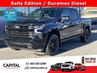 This Chevrolet Silverado 1500 boasts a Turbocharged Diesel I6 3.0L/ engine powering this Automatic transmission. ENGINE, DURAMAX 3.0L TURBO-DIESEL I6 (305 hp [227 kW] @ 3750 rpm, 495 lb-ft of torque [671 Nm] @ 2750 rpm) (Includes (KW5) 220-amp alternator and (K05) engine block heater.), Wireless Phone Projection for Apple CarPlay and Android Auto, Windows, power rear, express down.* This Chevrolet Silverado 1500 Features the Following Options *Window, power front, passenger express down, Window, power front, drivers express up/down, Wi-Fi Hotspot capable (Terms and limitations apply. See onstar.ca or dealer for details.), Wheels, 18 x 8.5 (45.7 cm x 21.6 cm) Bright Silver painted aluminum, Wheel, 17 x 8 (43.2 cm x 20.3 cm) full-size, steel spare, USB Ports, rear, dual, charge-only, USB Ports, 2, Charge/Data ports located on the instrument panel, Transmission, 8-speed automatic, electronically controlled with overdrive and tow/haul mode. Includes Cruise Grade Braking and Powertrain Grade Braking (Included and only available with (L3B) 2.7L TurboMax engine.), Transfer case, single speed electronic Autotrac with push button control (4WD models only), Tires, 265/65R18SL all-season, blackwall.* Stop By Today *Test drive this must-see, must-drive, must-own beauty today at Capital Chevrolet Buick GMC Inc., 13103 Lake Fraser Drive SE, Calgary, AB T2J 3H5.
