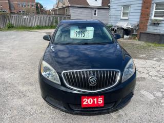 <div>2015 Buick Verano black on gray leather trim seats has clean carfax no accidents reported comes with power windows and locks keyless entry back up camera remote starter Bluetooth and much more looks and runs great </div>