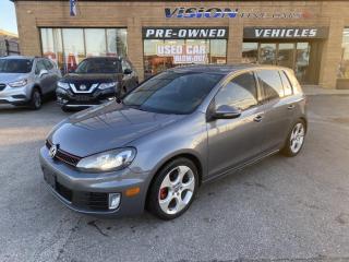 2010 Volkswagen Golf GTI, a Great Choice for a Refined Performance Commuter !<br><br>GREAT CONDITION, this 2010 Volkswagen Golf GTI comes with a 2 LITRE 4 CYLINDER MOTOR that puts out 200 HORSEPOWER.<br><br>Well reviewed: Winner in 2010 Best Upscale Compact Car for the Money (cars.usnews.com).<br><br> Car reviewers said one of the main reasons to choose the 2010 Volkswagen GTI is because it offers a near-perfect balance of performance and interior comfort. With its 2.0-liter turbocharged four-cylinder engine, the GTI offers great gas mileage, as well as refined driving dynamics,  (cars.usnews.com).<br><br> Hatchback versatility, unmatched interior sophistication, confident handling, supple ride, good fuel economy...The 2010 Volkswagen GTI is quite possibly the most refined  hot hatch  ever brought to our shores,  (edumunds.com).<br><br>Comes complete with power locks, power windows, and keyless remote entry.<br><br>This car has safety included in the advertised price.<br><br>Please Note: HST and Licensing is an additional fee separate from the advertised price. <br><br>We have a strong confidence in our cars, if you want to have a car inspected, Vision Fine Cars welcomes it.<br>  <br>Certain Crypto-Currency accepted as payment, Charges will apply.<br><br>