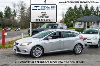 <div class=form-group>                                            <p>Loaded Titanium Trim Line Ford Focus 5-Door Hatchback with Automatic 4-cylinder and heated seats. Backup Cam, Bluetooth and more.</p>                                        </div>                                        <br>                                        <div class=form-group>                                            <p>                                                </p><p>Excellent, Affordable Lubrico Warranty Options Available on ALL Vehicles!</p><p>604-585-1831</p><p>All Vehicles are Safety Inspected by a 3rd Party Inspection Service. <br> <br>We speak English, French, German, Punjabi, Hindi and Urdu Language! </p><p><br>We are proud to have sold over 14,500 vehicles to our customers throughout B.C.<br> <br>What Makes Us Different? <br>All of our vehicles have been sent to us from new car dealerships. They are all trade-ins and we are a large remarketing centre for the lower mainland new car dealerships. We do not purchase vehicles at auctions or from private sales. <br> <br>Administration Fee of $375<br> <br>Disclaimer: <br>Vehicle options are inputted from a VIN decoder. As we make our best effort to ensure all details are accurate we can not guarantee the information that is decoded from the VIN. Please verify any options before purchasing the vehicle. <br> <br>B.C. Dealers Trade-In Centre <br>14458 104th Ave. <br>Surrey, BC <br>V3R1L9 <br>DL# 26220 <br> <br>(604) 585-1831</p>                                            <p></p>                                        </div>                                     <p><br></p><p>Excellent, Affordable Lubrico Warranty Options Available on ALL Vehicles!</p><p><span style=background-color: rgba(var(--bs-white-rgb),var(--bs-bg-opacity)); color: var(--bs-body-color); font-family: open-sans, -apple-system, BlinkMacSystemFont, "Segoe UI", Roboto, Oxygen, Ubuntu, Cantarell, "Fira Sans", "Droid Sans", "Helvetica Neue", sans-serif; font-size: var(--bs-body-font-size); font-weight: var(--bs-body-font-weight); text-align: var(--bs-body-text-align);>All Vehicles are Safety Inspected by a 3rd Party Inspection Service. </span><br><br>We speak English, French, German, Punjabi, Hindi and Urdu Language! </p><p><br>We are proud to have sold over 14,500 vehicles to our customers throughout B.C. </p><p><br>What Makes Us Different? <br>All of our vehicles have been sent to us from new car dealerships. They are all trade-ins and we are a large remarketing centre for the lower mainland new car dealerships. We do not purchase vehicles at auctions or from private sales. <br> <br>Administration Fee of $375<br> <br>Disclaimer: <br>Vehicle options are inputted from a VIN decoder. As we make our best effort to ensure all details are accurate we can not guarantee the information that is decoded from the VIN. Please verify any options before purchasing the vehicle. <br> <br>B.C. Dealers Trade-In Centre <br>14458 104th Ave. <br>Surrey, BC <br>V3R1L9 <br>DL# 26220</p><p> <br> </p><p>6-0-4-5-8-5-1-8-3-1<span id=jodit-selection_marker_1715031292914_8639568369688433 data-jodit-selection_marker=start style=line-height: 0; display: none;></span></p>