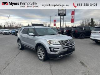<b>Leather Seats,  Navigation,  Bluetooth,  Rear View Camera,  Premium Audio Package!</b><br> <br>     This  2016 Ford Explorer is for sale today. <br> <br>This 2016 Ford Explorer is an attractive and roomy crossover SUV with plenty of options, a powerful engine, and a comfortable ride all around. It has the passenger-carrying capabilities of a midsize SUV combined with strong towing and off-road capabilities. This Explorer is more powerful, safer, and more comfortable than ever before and continues to lead the midsize SUV segment. This  SUV has 105,441 kms. Its  nice in colour  . It has an automatic transmission and is powered by a  290HP 3.5L V6 Cylinder Engine. <br> <br> Our Explorers trim level is Limited. The Limited trim starts pushing the Explorer into luxury territory. It comes with the SYNC infotainment system with Bluetooth, SiriusXM satellite radio, navigation, and Sony premium audio. You also get leather seats which are climate controlled in the front, power folding third-row seats, a foot-activated hands-free power liftgate, 20-inch premium wheels, a 110V power outlet, front and rear cameras, and much more. This vehicle has been upgraded with the following features: Leather Seats,  Navigation,  Bluetooth,  Rear View Camera,  Premium Audio Package,  Sync,  Siriusxm. <br> To view the original window sticker for this vehicle view this <a href=http://www.windowsticker.forddirect.com/windowsticker.pdf?vin=1FM5K8F82GGA20811 target=_blank>http://www.windowsticker.forddirect.com/windowsticker.pdf?vin=1FM5K8F82GGA20811</a>. <br/><br> <br>To apply right now for financing use this link : <a href=https://www.myerskemptvillegm.ca/finance/ target=_blank>https://www.myerskemptvillegm.ca/finance/</a><br><br> <br/><br> Buy this vehicle now for the lowest bi-weekly payment of <b>$175.68</b> with $0 down for 84 months @ 9.99% APR O.A.C. ( Plus applicable taxes -  Plus applicable fees   ).  See dealer for details. <br> <br>Myers deals with almost every major lender and can offer the most competitive financing options available. All of our premium used vehicles are fully detailed, subjected to a minimum 150 point inspection and are fully backed by the dealership and General Motors. <br><br>For more details on our Myers Exclusive Engine Transmission for life coverage, follow this link: <a href=https://www.myerskanatagm.ca/myers-engine-transmission-for-life/>Life Time Coverage</a>*LIFETIME ENGINE TRANSMISSION WARRANTY NOT AVAILABLE ON VEHICLES WITH KMS EXCEEDING 140,000KM, VEHICLES 8 YEARS & OLDER, OR HIGHLINE BRAND VEHICLE(eg. BMW, INFINITI. CADILLAC, LEXUS...) o~o