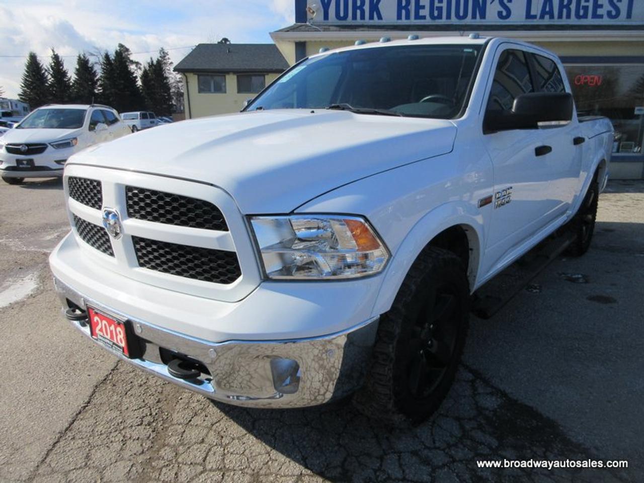 2018 RAM 1500 LOADED OUTDOORSMAN-EDITION 5 PASSENGER 3.0L - ECO-DIESEL.. 4X4.. CREW-CAB.. SHORTY-RAM-BOX.. NAVIGATION.. LEATHER.. HEATED SEATS & WHEEL. Photo