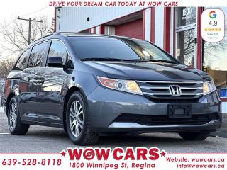 2012 Honda Odyssey EX includes: <br/> -Certified and mechanical inspection <br/> -Alloy Wheels <br/> -2 Sets of Tires <br/> -Backup-Camera <br/> -Heated Seats <br/> -Power Doors <br/> -DVD Entertainment Package <br/> -Cruise Control and much more. <br/> Financing Available <br/> $21,998+tax <br/> Welcome to WOW CARS Family! <br/> We feel delighted to welcome you to WOW CARS. Our prior most priority is the satisfaction of the customers in each aspect. We deal with the sale/purchase of pre-owned Cars, SUVs, VANs, and Trucks. Our main values are Truth, Transparency, and Believe. <br/> Visit WOW CARS Today at 1800 Winnipeg Street Regina, SK S4P1G2, or give us a call at (639) 528-8118. <br/>