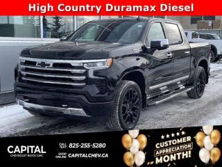 This Chevrolet Silverado 1500 delivers a Turbocharged Diesel I6 3.0L/ engine powering this Automatic transmission. ENGINE, DURAMAX 3.0L TURBO-DIESEL I6 (305 hp [227 kW] @ 3750 rpm, 495 lb-ft of torque [671 Nm] @ 2750 rpm) (Includes (KW5) 220-amp alternator and (K05) engine block heater.), Wireless Phone Projection for Apple CarPlay and Android Auto, Wireless charging (Not compatible with all phones. Compliant batteries include QI and PMA technologies. Reference Mobile devices manual to confirm what type of battery it uses.).*This Chevrolet Silverado 1500 Comes Equipped with These Options *Wipers, front rain-sensing, Windows, power rear, express down, Window, power, rear sliding with rear defogger, Window, power front, passenger express up/down, Window, power front, drivers express up/down, Wi-Fi Hotspot capable (Terms and limitations apply. See onstar.ca or dealer for details.), Wheels, 20 x 9 (50.8 cm x 22.9 cm) machined aluminum with Charcoal pockets, Wheelhouse liners, rear, Wheel, 17 x 8 (43.2 cm x 20.3 cm) full-size, steel spare, USB Ports, rear, dual, charge-only.* Stop By Today *Come in for a quick visit at Capital Chevrolet Buick GMC Inc., 13103 Lake Fraser Drive SE, Calgary, AB T2J 3H5 to claim your Chevrolet Silverado 1500!