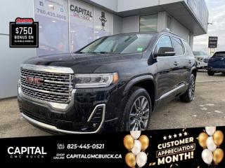 Dont miss out on this 2023 GMC ACADIA DENALI in Ebony Twilight Metallic! Fully loaded with almost every package including BLACK DIAMOND AND ULTIMATE packages... This incredible AWD SUV is ready for anything. Enjoy all the luxury features such as heated and cooled seats, heads-up display, remote start, panoramic sunroof, and so much more. Call today to find out more...Ask for the Internet Department for more information or book your test drive today! Text 450-500-7394 for fast answers at your fingertips!AMVIC Licensed Dealer - Licence Number B1044900Disclaimer: All prices are plus taxes & include all cash credits & loyalties. See dealer for details. AMVIC Licensed Dealer # B1044900